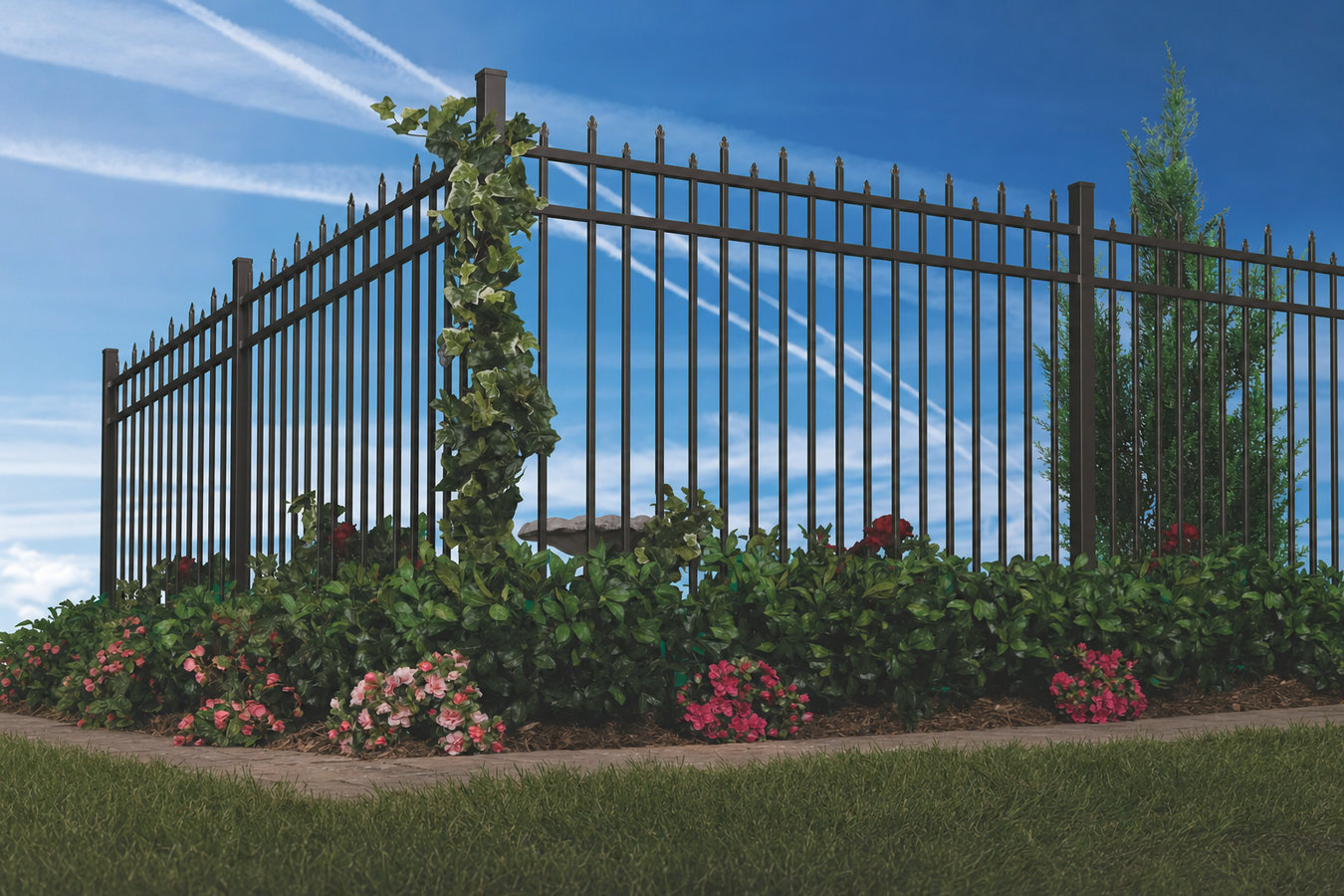 Aluminum fence installation