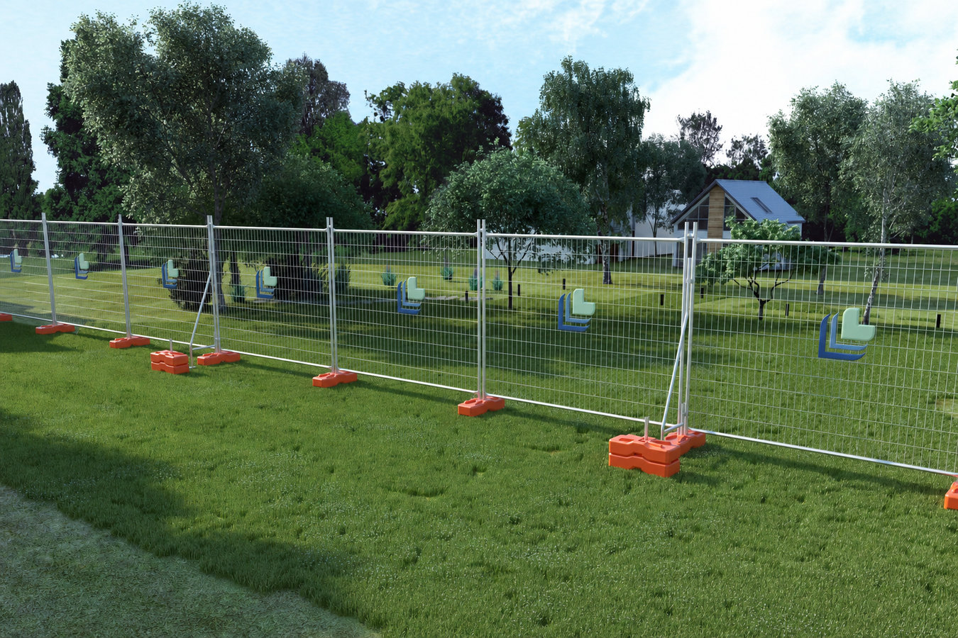 Security fence installation